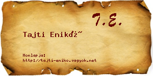 Tajti Enikő névjegykártya